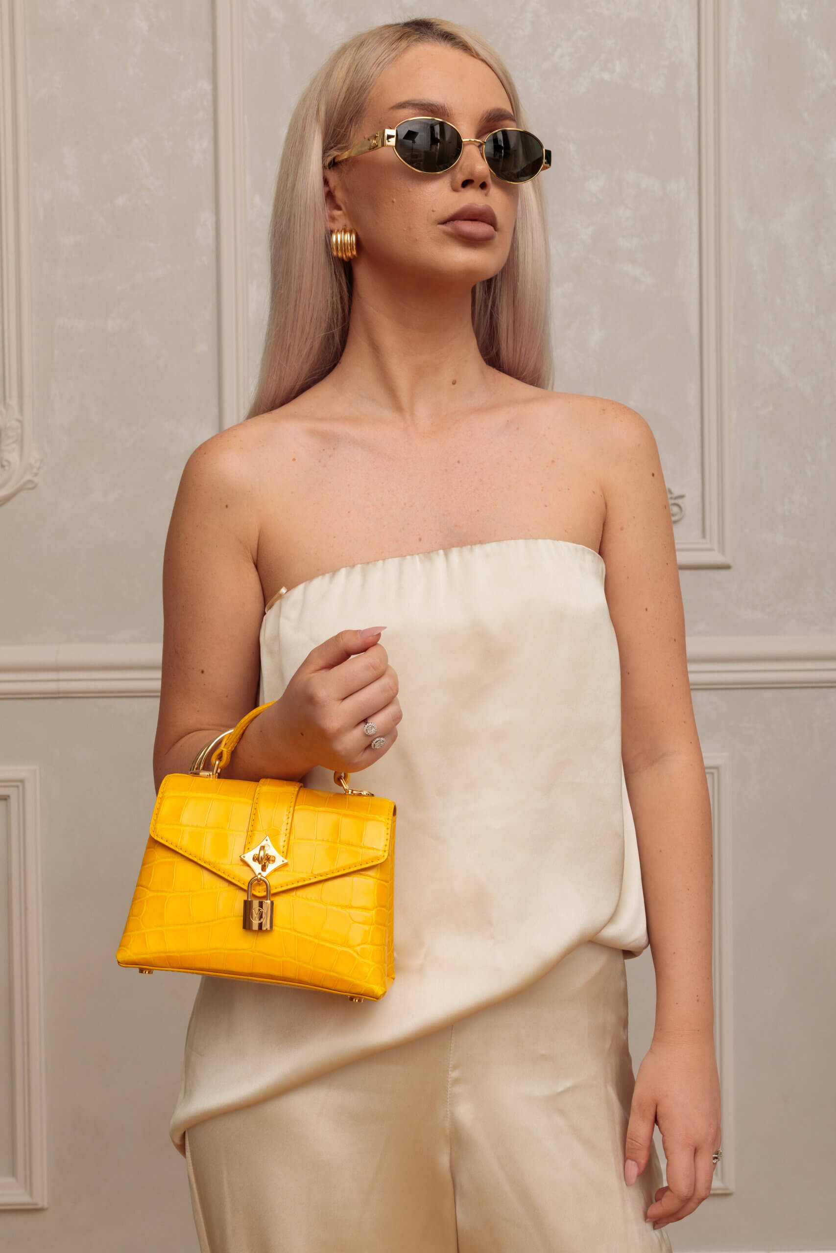 LOUIS VUITTON Mini Rose des Vents Jaune D'or N98700