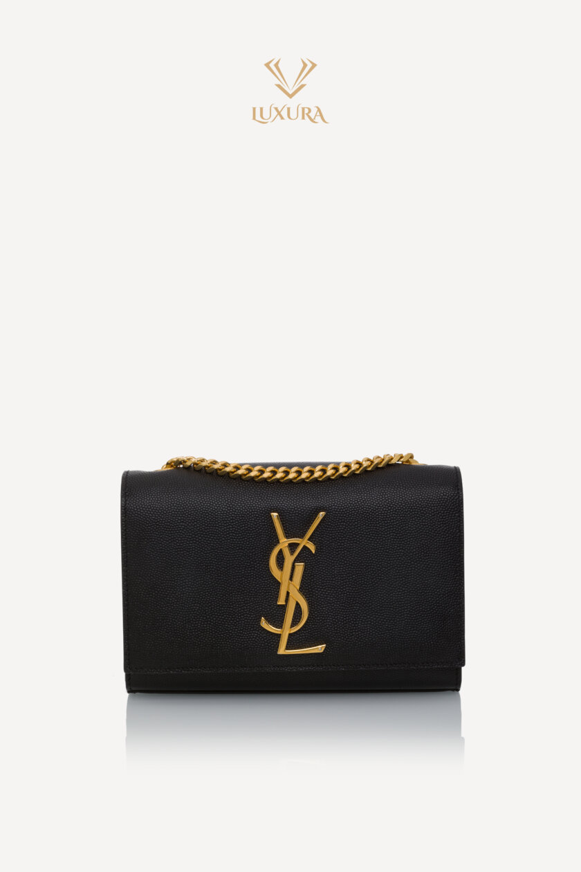 <span style="font-size: 10px; color: rgb(101, 101, 101);letter-spacing: .15em;">IN TENDINTE</span><br><strong> SAINT LAURENT </strong><br><div style="margin-top:10px; font-size:16px;">Kate Mini in Grain de Poudre Embossed Leather Black</div><br> - Image 5