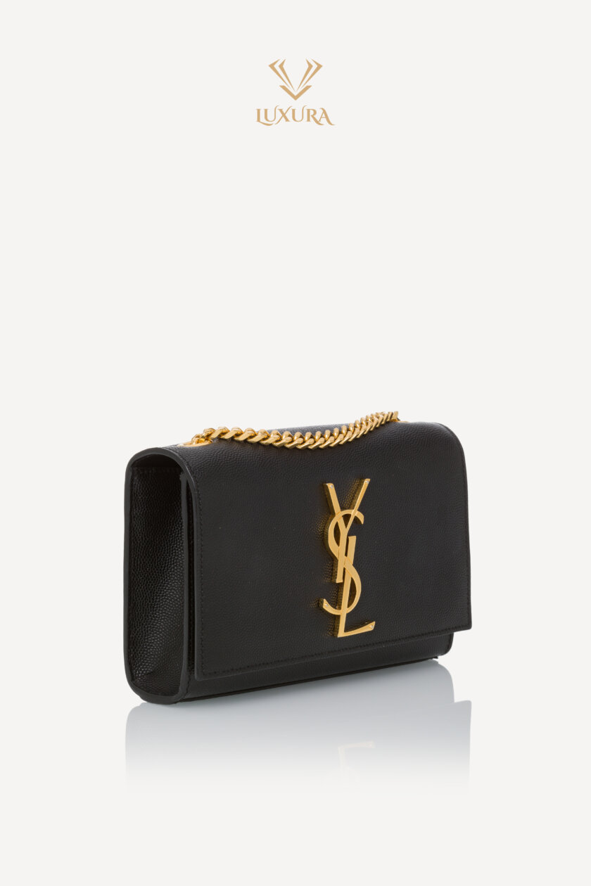 <span style="font-size: 10px; color: rgb(101, 101, 101);letter-spacing: .15em;">IN TENDINTE</span><br><strong> SAINT LAURENT </strong><br><div style="margin-top:10px; font-size:16px;">Kate Mini in Grain de Poudre Embossed Leather Black</div><br> - Image 3