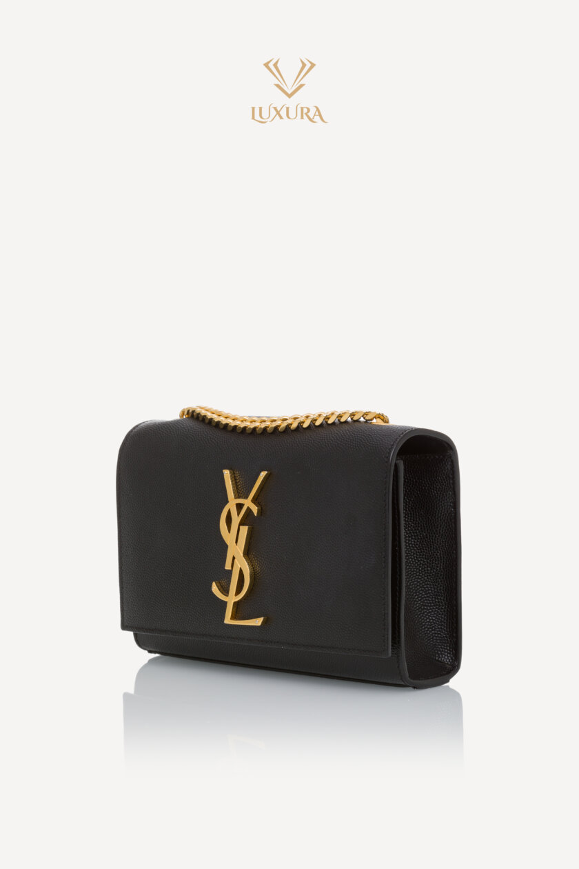 <span style="font-size: 10px; color: rgb(101, 101, 101);letter-spacing: .15em;">IN TENDINTE</span><br><strong> SAINT LAURENT </strong><br><div style="margin-top:10px; font-size:16px;">Kate Mini in Grain de Poudre Embossed Leather Black</div><br> - Image 7