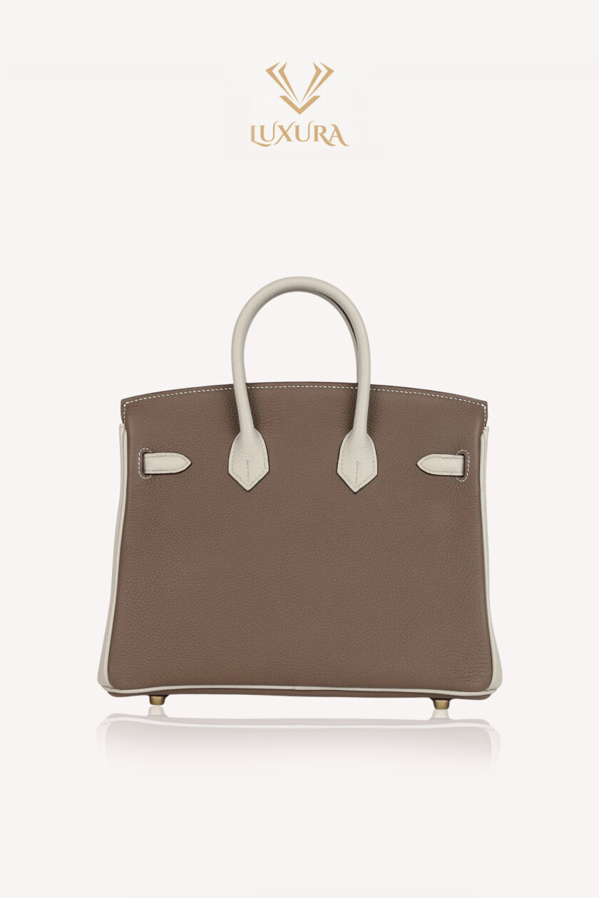 Genti | HERMÈS Special Order (HSS) Birkin 25 Etoupe and Craie Togo Gold Hardware