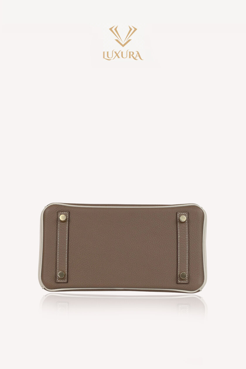Genti | HERMÈS Special Order (HSS) Birkin 25 Etoupe and Craie Togo Gold Hardware