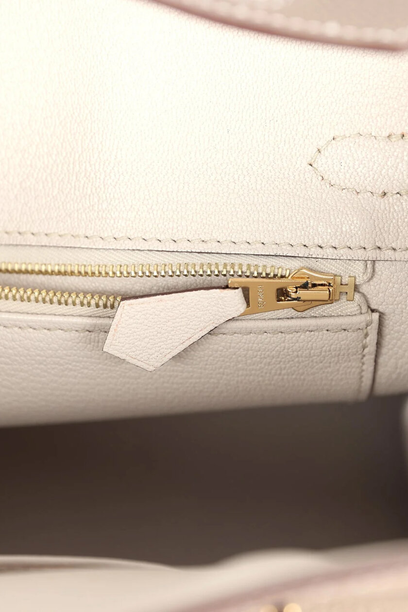 Genti | HERMÈS Special Order (HSS) Birkin 25 Etoupe and Craie Togo Gold Hardware