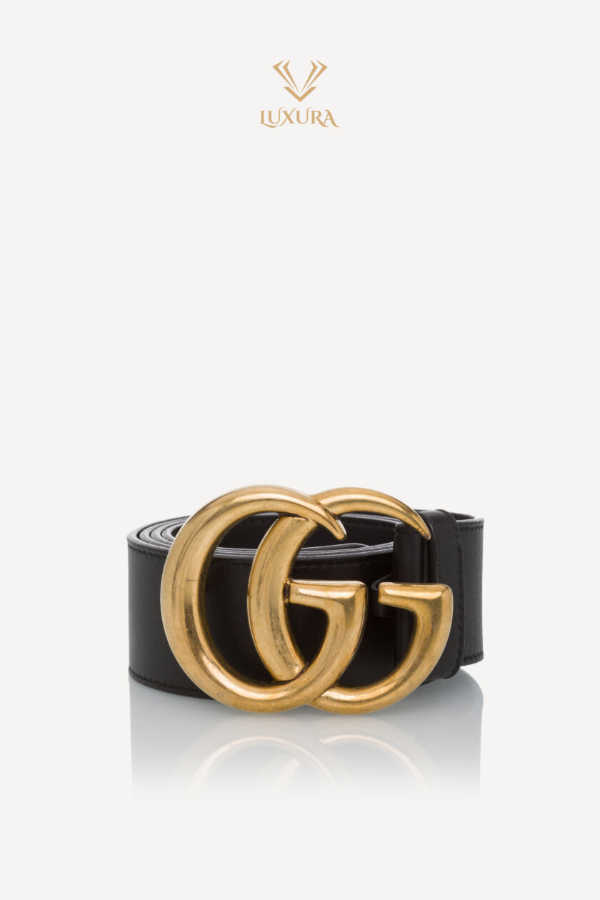 <span style="font-size: 10px; color: rgb(101, 101, 101);letter-spacing: .15em;">BEST DEAL</span><br><strong> GUCCI </strong><br><div style="margin-top:10px; font-size:16px;">Marmont Calfskin Double G 40mm Belt Black 85 </div><br>