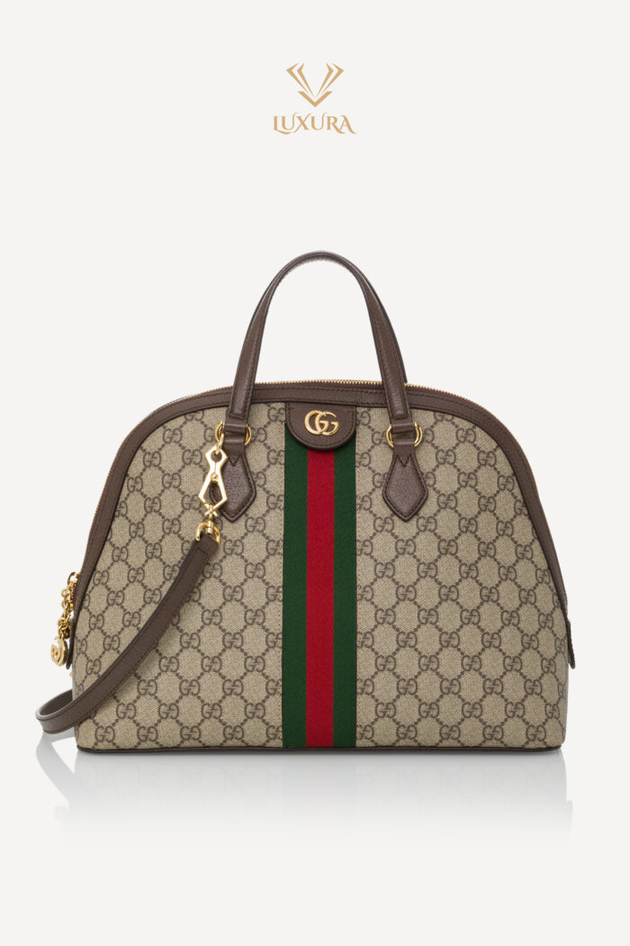Genti | GUCCI GG Supreme Monogram Web Medium Ophidia Top Handle Dome