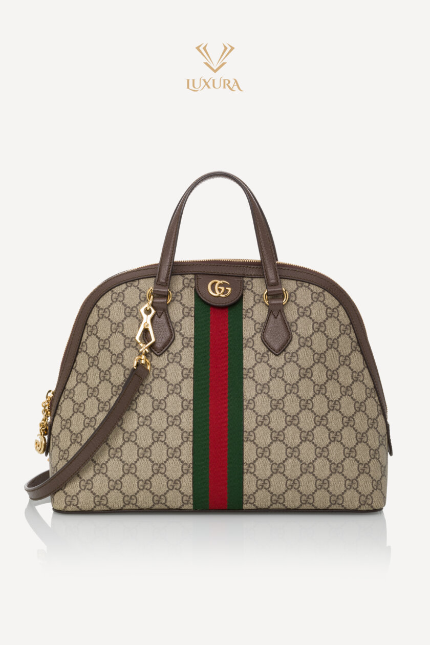 Genti | GUCCI GG Supreme Monogram Web Medium Ophidia Top Handle Dome