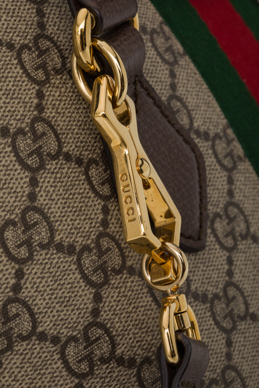 Genti | GUCCI GG Supreme Monogram Web Medium Ophidia Top Handle Dome