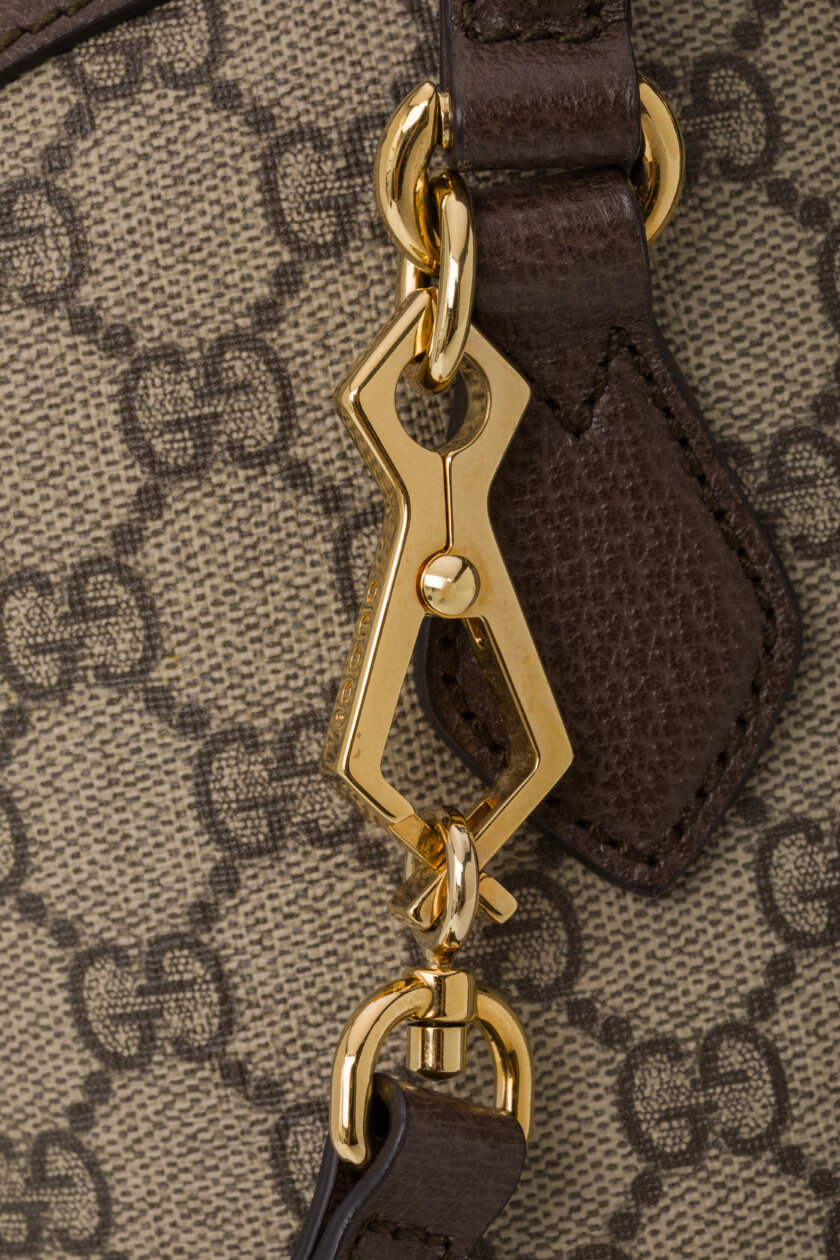 Genti | GUCCI GG Supreme Monogram Web Medium Ophidia Top Handle Dome