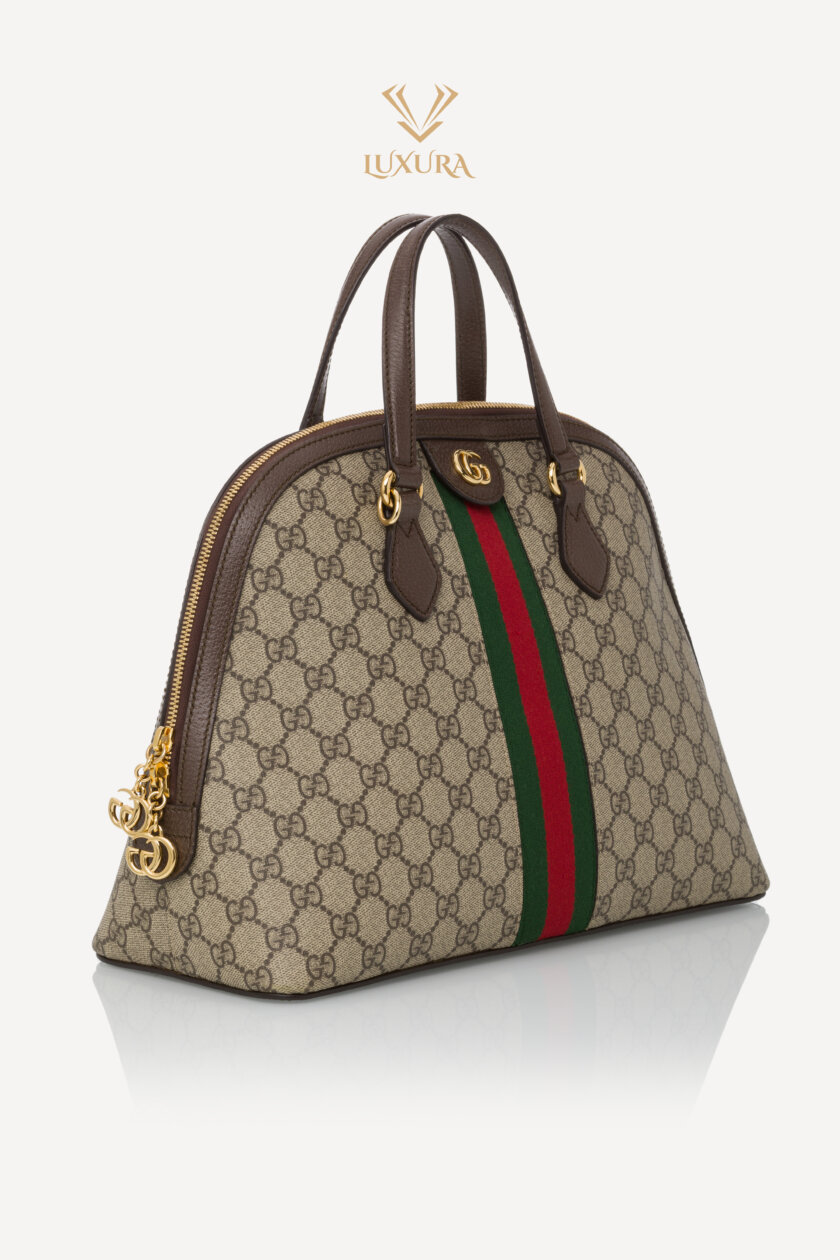 Genti | GUCCI GG Supreme Monogram Web Medium Ophidia Top Handle Dome