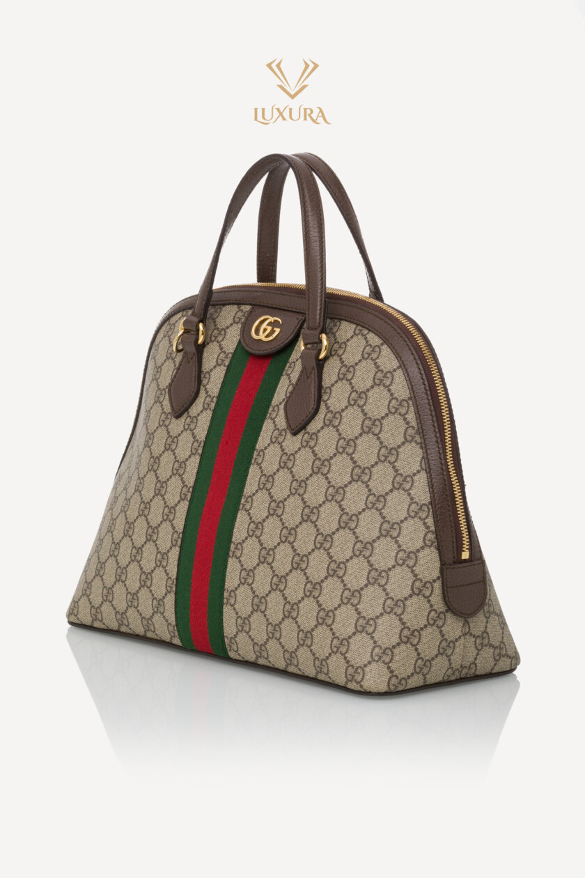 Genti | GUCCI GG Supreme Monogram Web Medium Ophidia Top Handle Dome