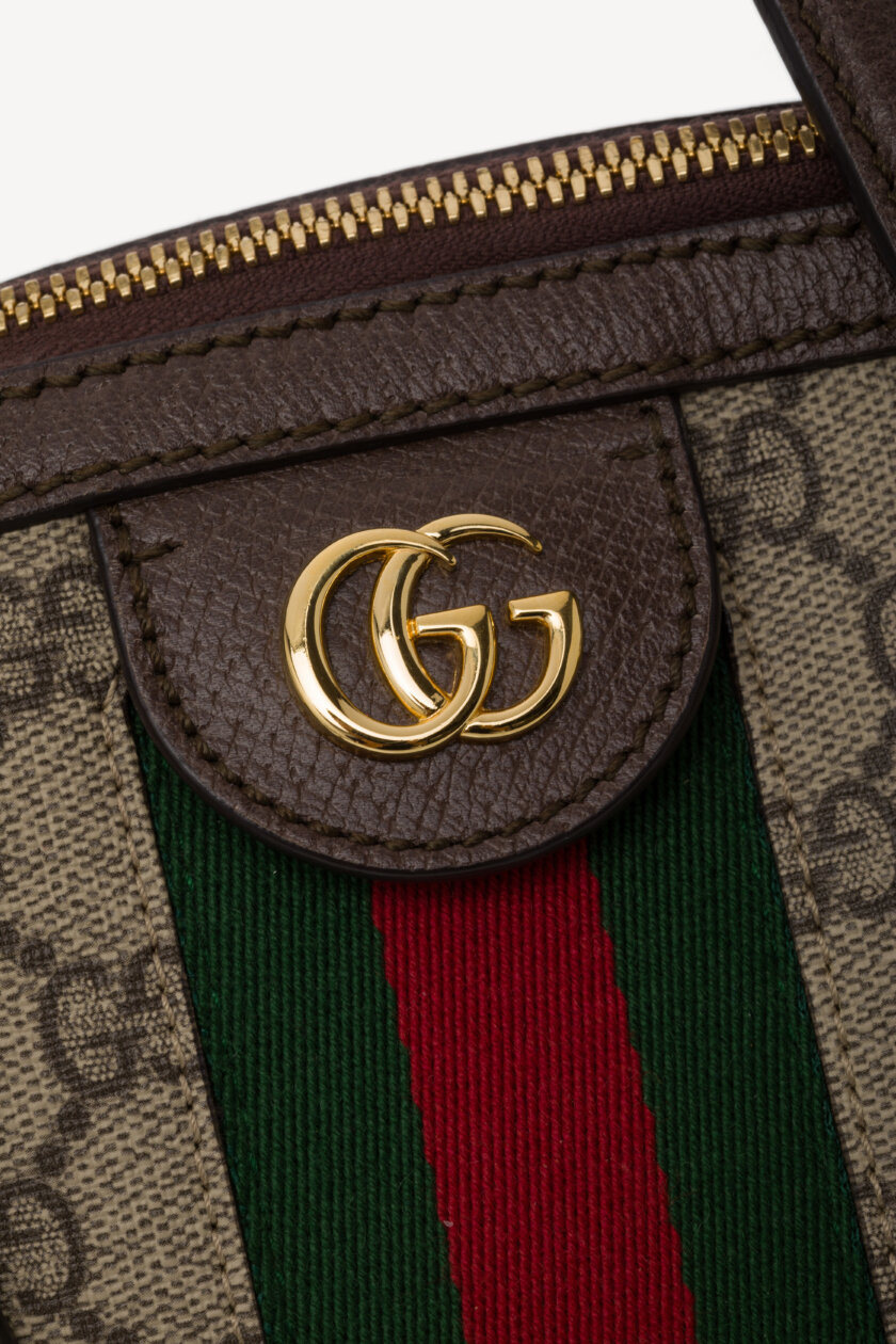 Genti | GUCCI GG Supreme Monogram Web Medium Ophidia Top Handle Dome