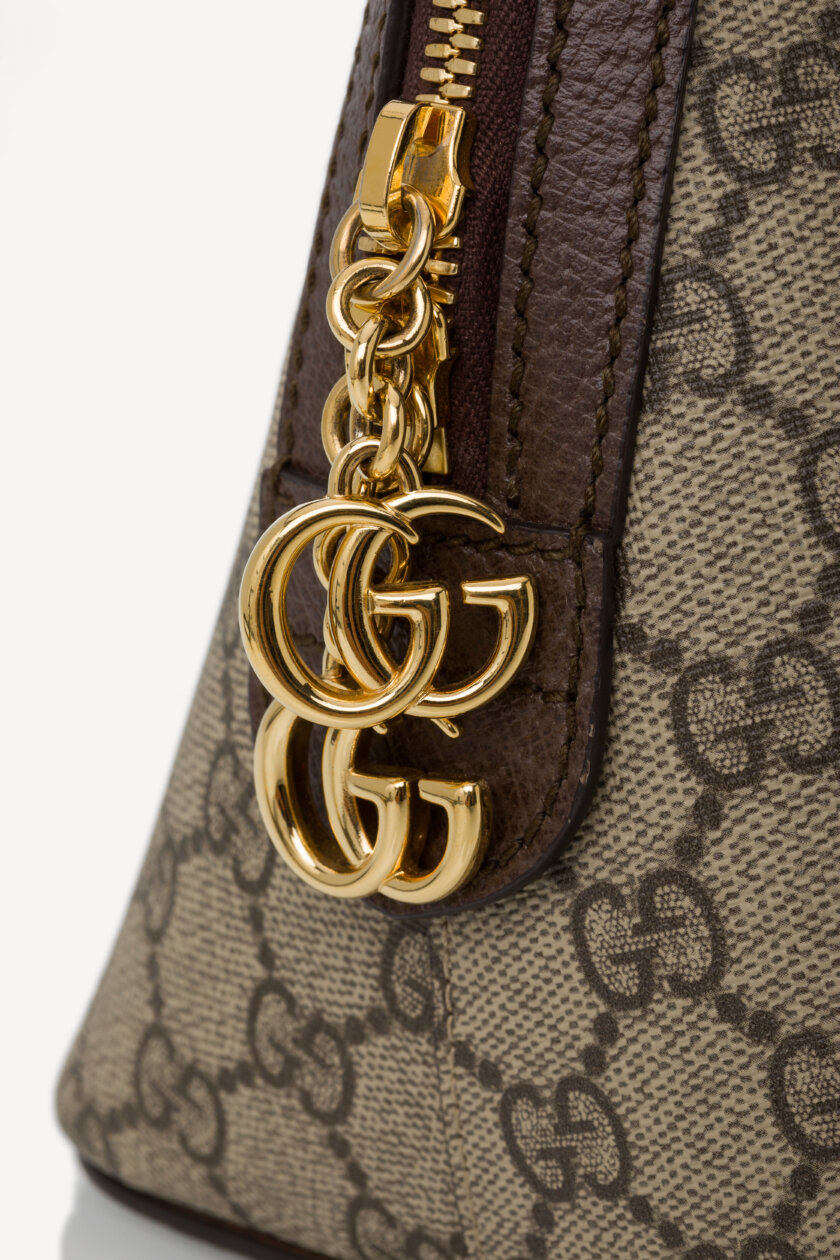 Genti | GUCCI GG Supreme Monogram Web Medium Ophidia Top Handle Dome
