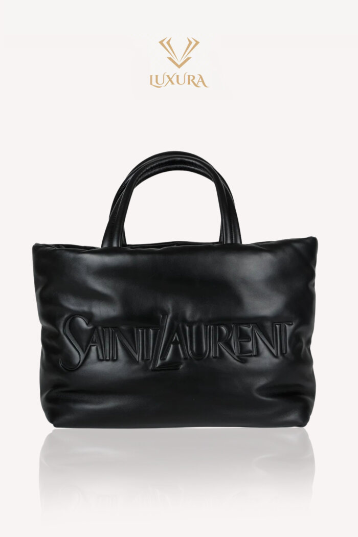 Genti | SAINT LAURENT Tote In Nappa Lambskin Black