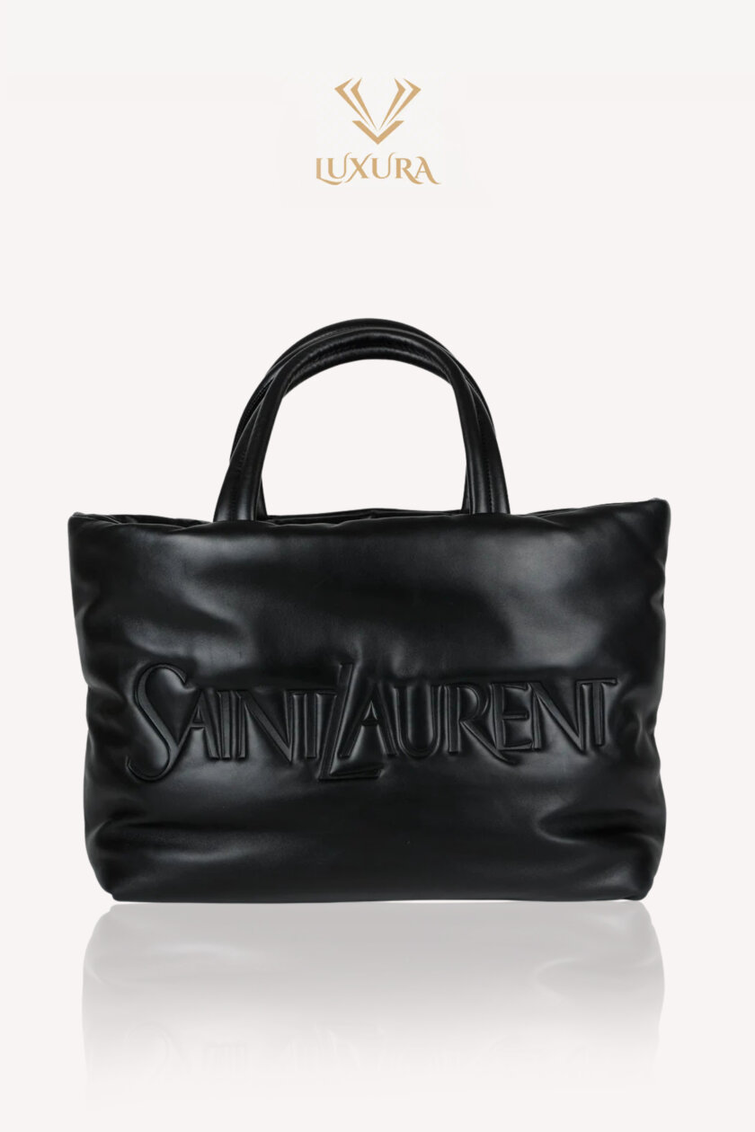 Genti | SAINT LAURENT Tote In Nappa Lambskin Black
