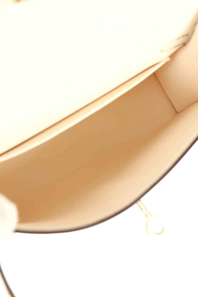 Genti | HÈRMES Special Order (HSS) Kelly Sellier 20 Nata and Etoupe Chevre Mysore Permabrass Hardware