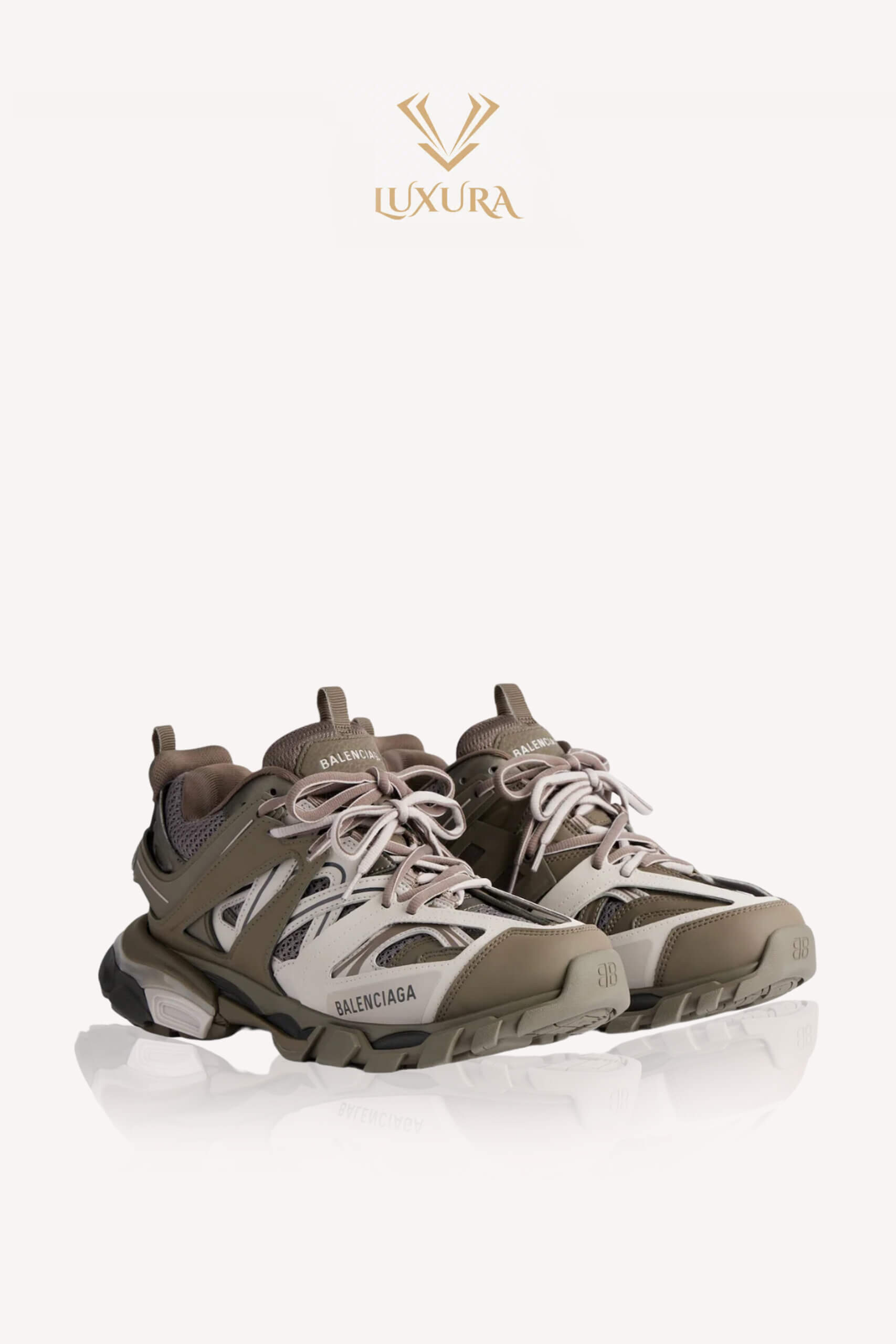 <span style="font-size: 10px; color: rgb(101, 101, 101);letter-spacing: .15em;">BEST DEAL</span><br><strong> BALENCIAGA </strong><br><div style="margin-top:10px; font-size:16px;"> Track Sneakers Rubber Sole Flat Grey Dark Brown 42 </div><br> - Image 2