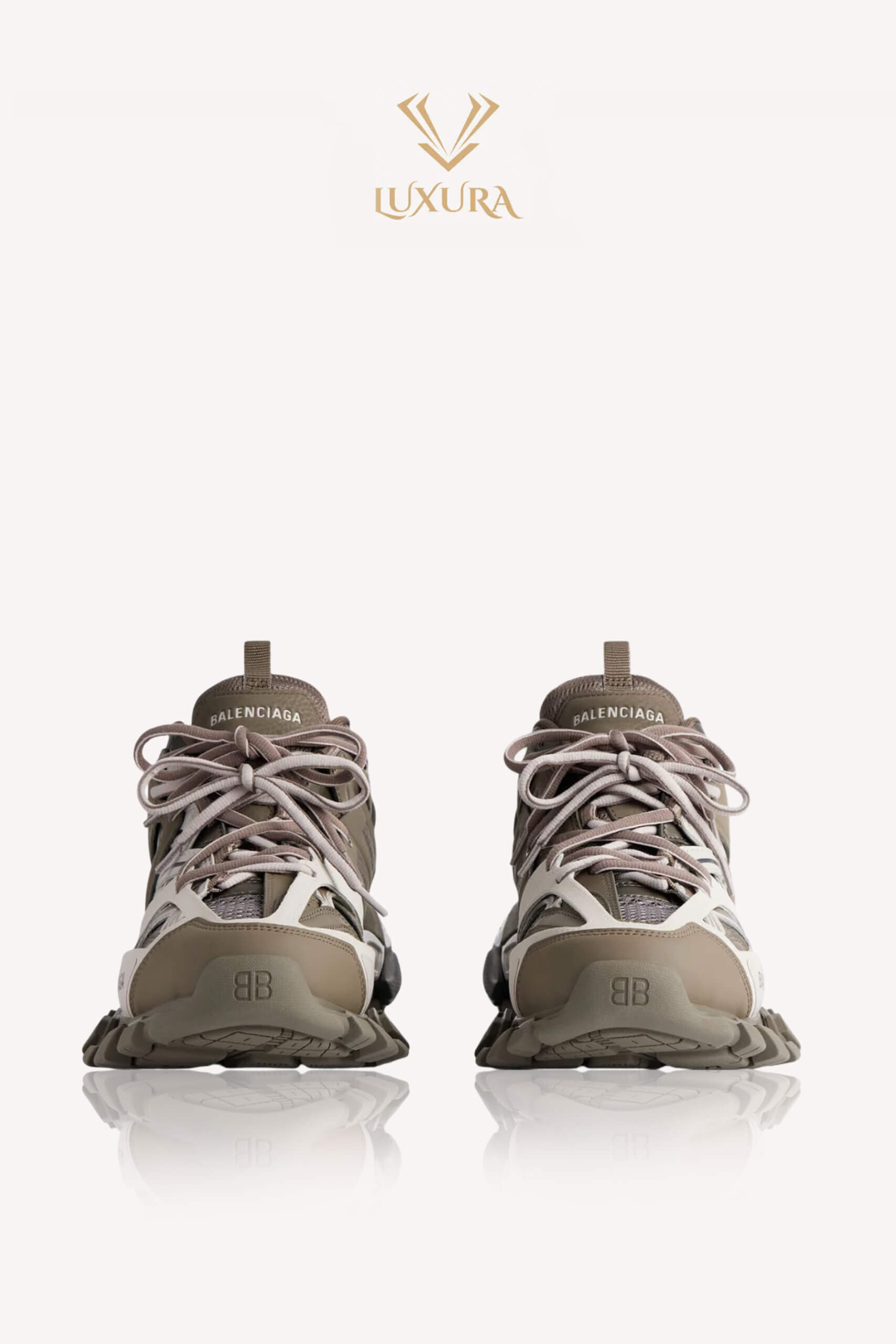 <span style="font-size: 10px; color: rgb(101, 101, 101);letter-spacing: .15em;">BEST DEAL</span><br><strong> BALENCIAGA </strong><br><div style="margin-top:10px; font-size:16px;"> Track Sneakers Rubber Sole Flat Grey Dark Brown 42 </div><br> - Image 4