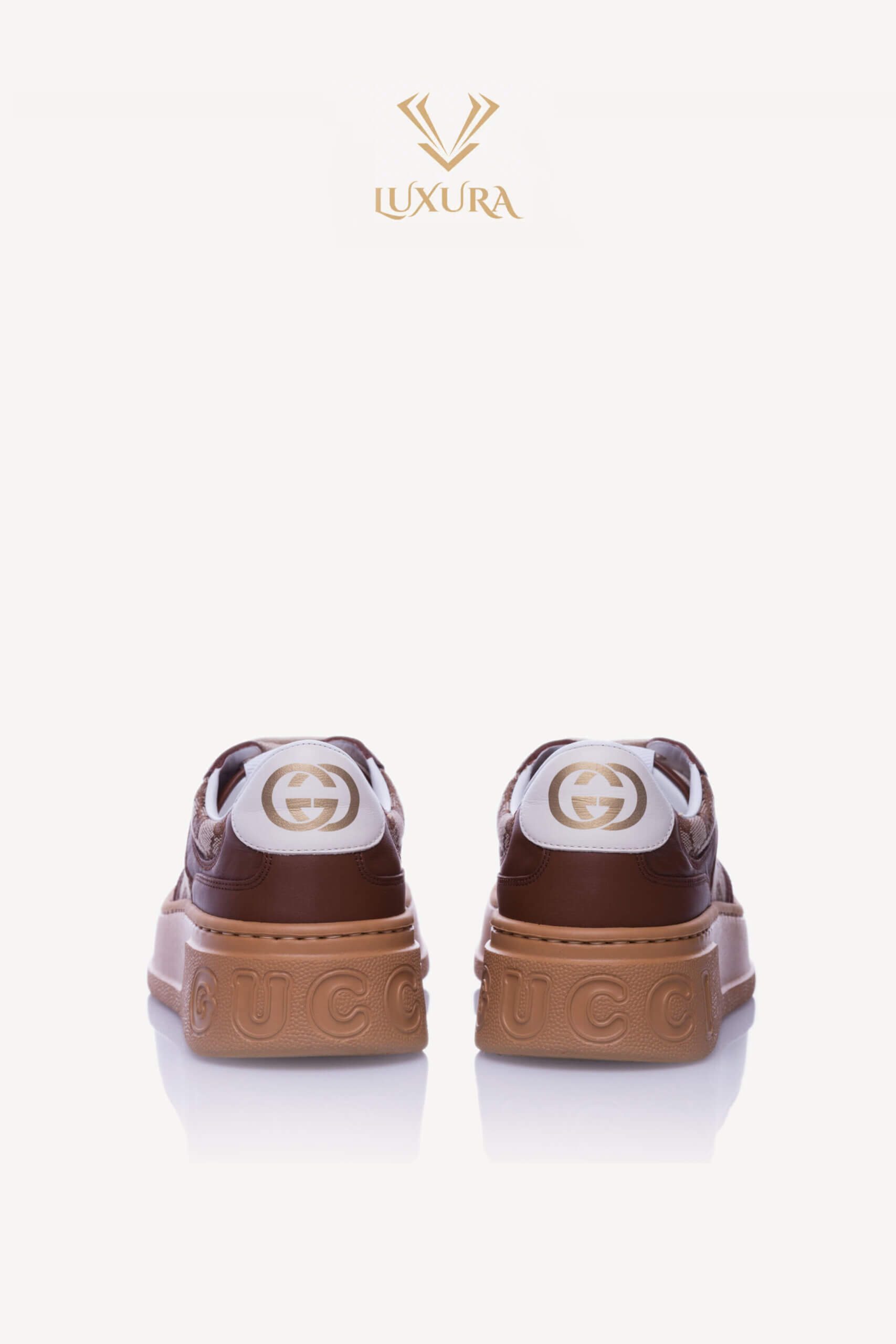 Incaltaminte | GUCCI GG leather-trimmed canvas sneakers 42