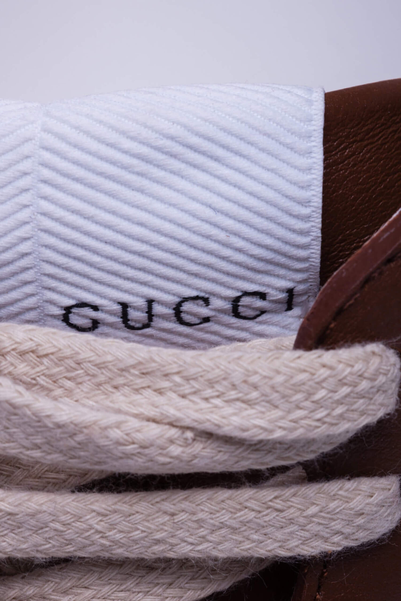 Incaltaminte | GUCCI GG leather-trimmed canvas sneakers 42