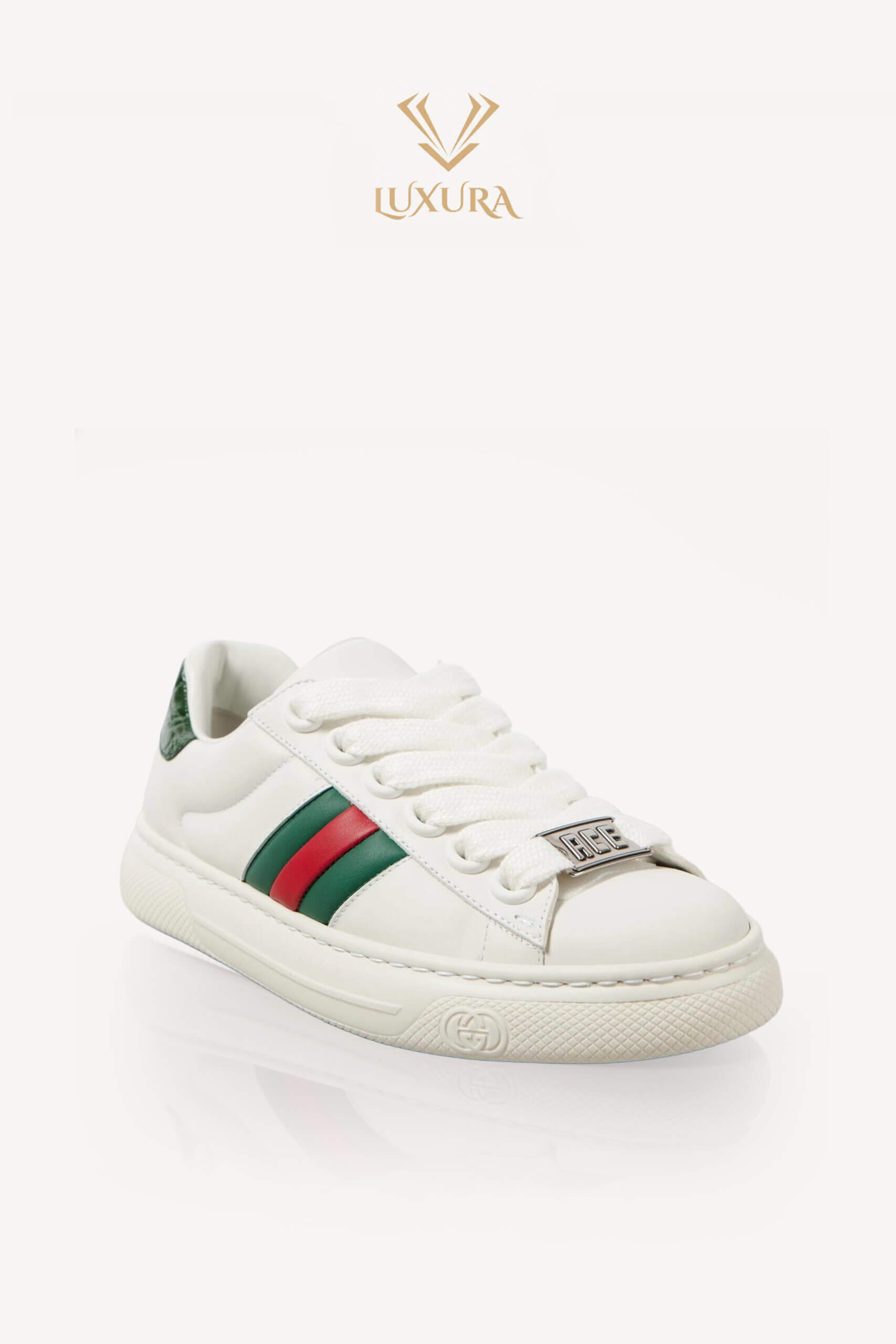 Incaltaminte | GUCCI Ace trainer with Web Crocodile-Embossed Leather 37