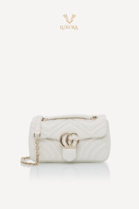 Special | GUCCI GG Marmont Small Shoulder Bag White Skin Leather