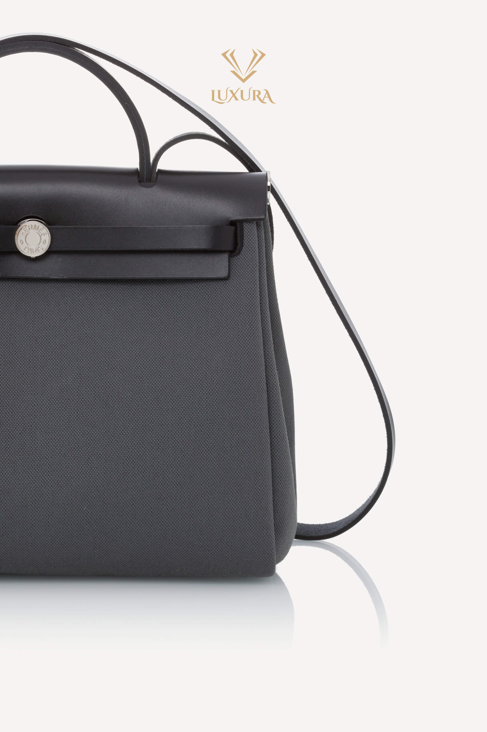 Genti | HERMES Herbag Zip 31 Laque Bag Ardoise Noir Noir