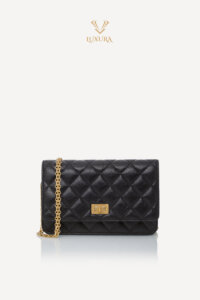 Genti | CHANEL Aged Calfskin Quilted Reissue 2.55 Wallet On Chain Black
