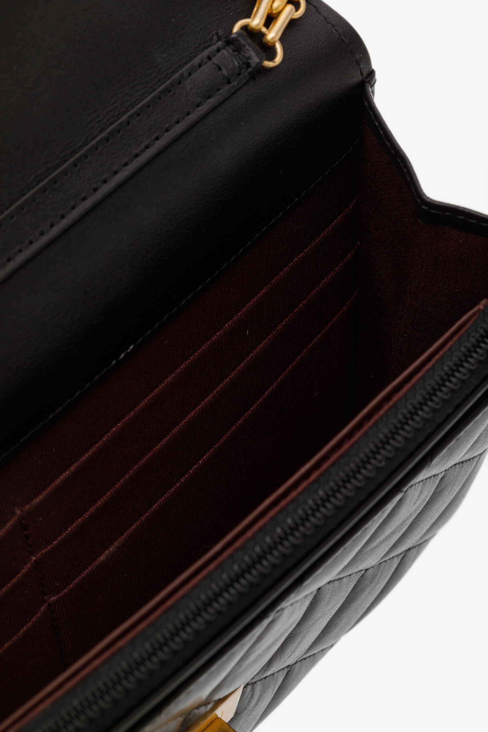 Genti | CHANEL Aged Calfskin Quilted Reissue 2.55 Wallet On Chain Black