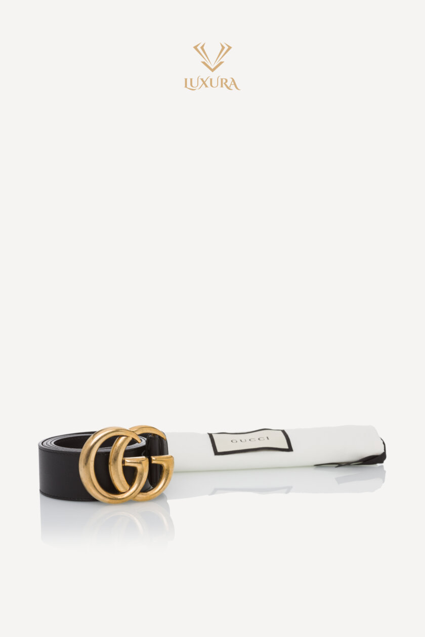 <span style="font-size: 10px; color: rgb(101, 101, 101);letter-spacing: .15em;">BEST DEAL</span><br><strong> GUCCI </strong><br><div style="margin-top:10px; font-size:16px;">Marmont Calfskin Double G 40mm Belt Black 85 </div><br> - Image 2