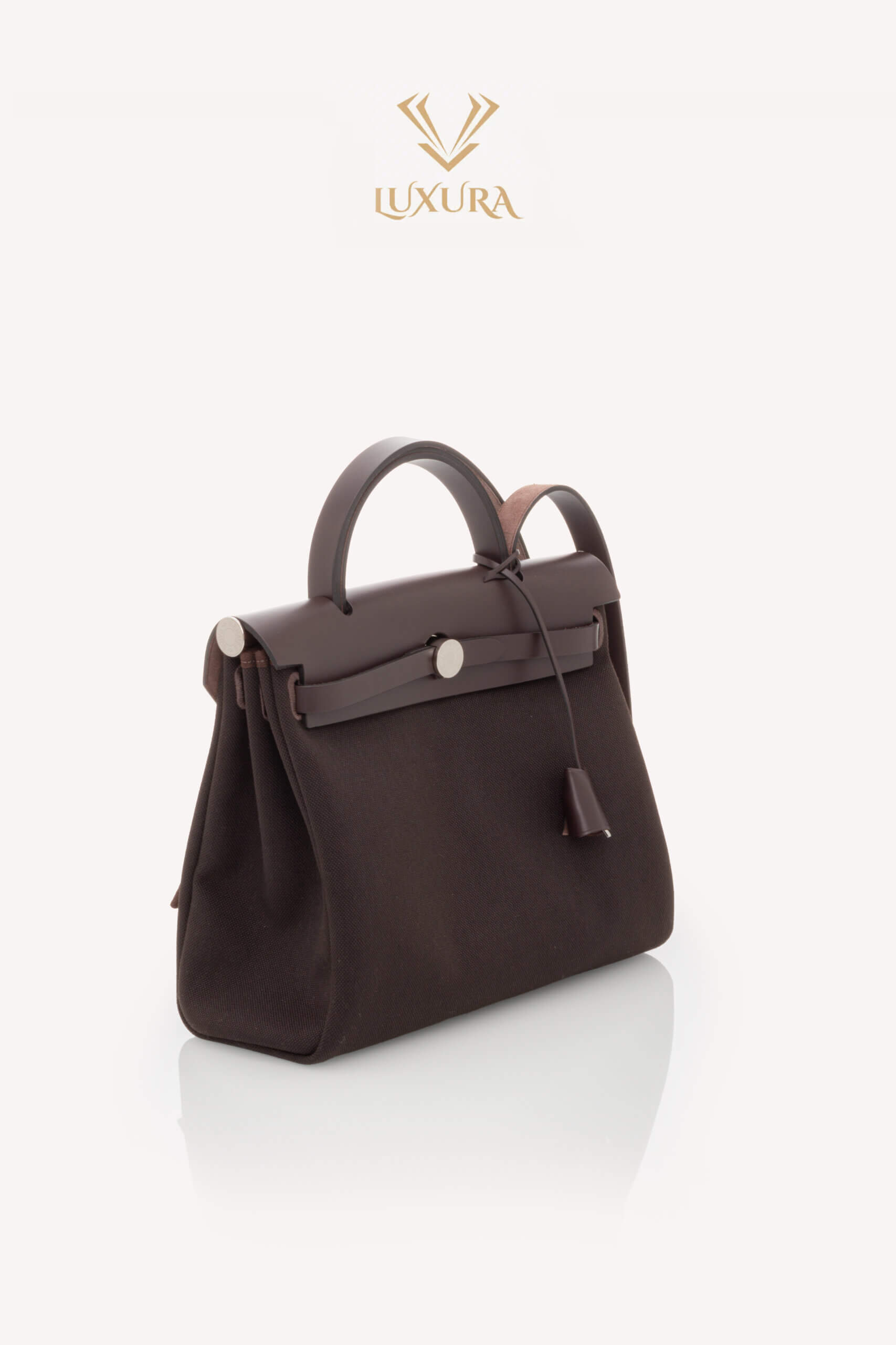 <span style="font-size: 10px; color: rgb(101, 101, 101);letter-spacing: .15em;">HARD TO FIND</span><br><strong>HERMES </strong><br><div style="margin-top:10px; font-size:16px;"> Herbag Zip RT 31 Toile Militaire Vache Hunter Dark Bronze Ebene Bag </div><br> - Image 3