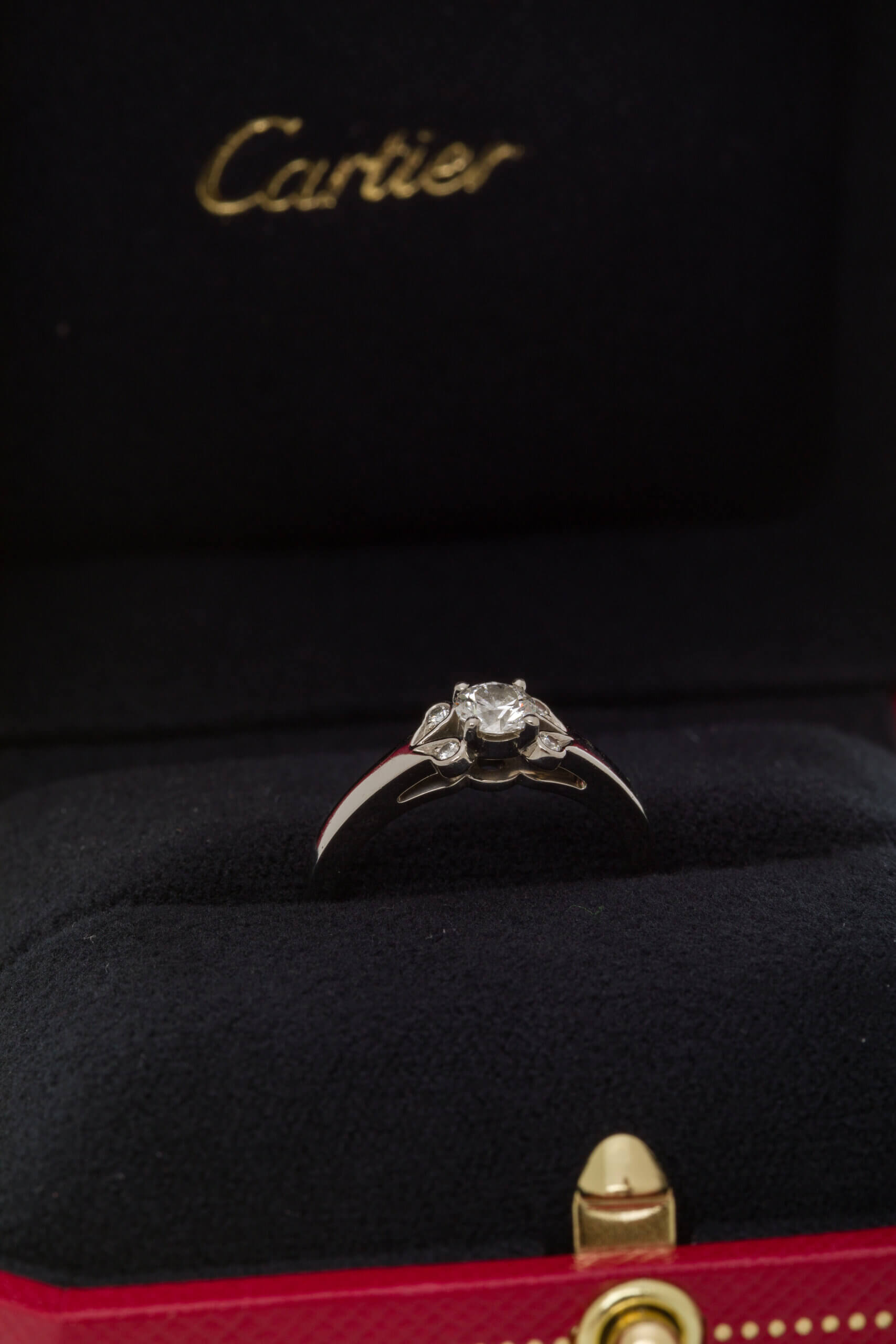 <span style="font-size: 10px; color: rgb(101, 101, 101);letter-spacing: .15em;">BEST DEAL</span><br><strong> CARTIER </strong><br><div style="margin-top:10px; font-size:16px;">Diamond Solitaire Ballerine Platinum Ring 52 </div><br> - Image 5