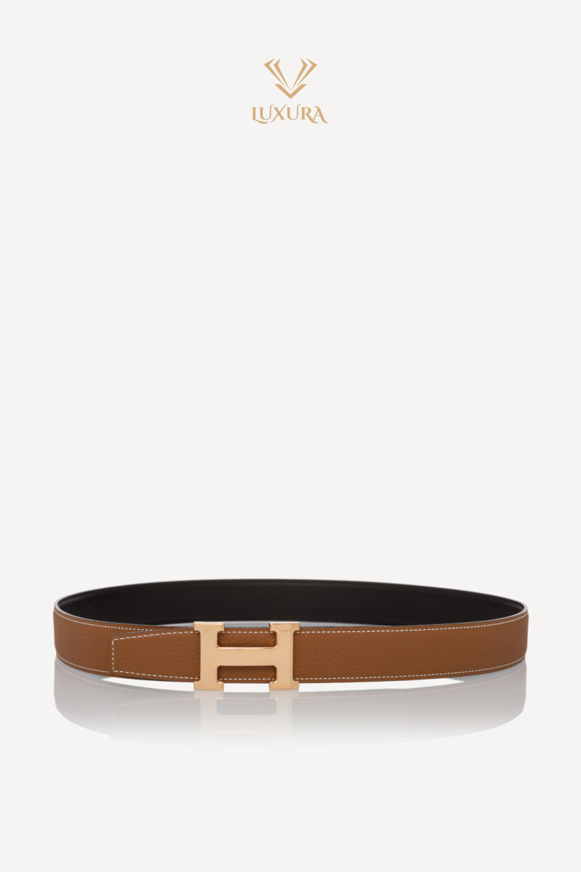 <span style="font-size: 10px; color: rgb(101, 101, 101);letter-spacing: .15em;">HARD TO FIND</span><br><strong> HERMES </strong><br><div style="margin-top:10px; font-size:16px;"> H Belt Buckle with Reversible Strap Noir Gold 95 cm 32mm </div><br> - Image 5
