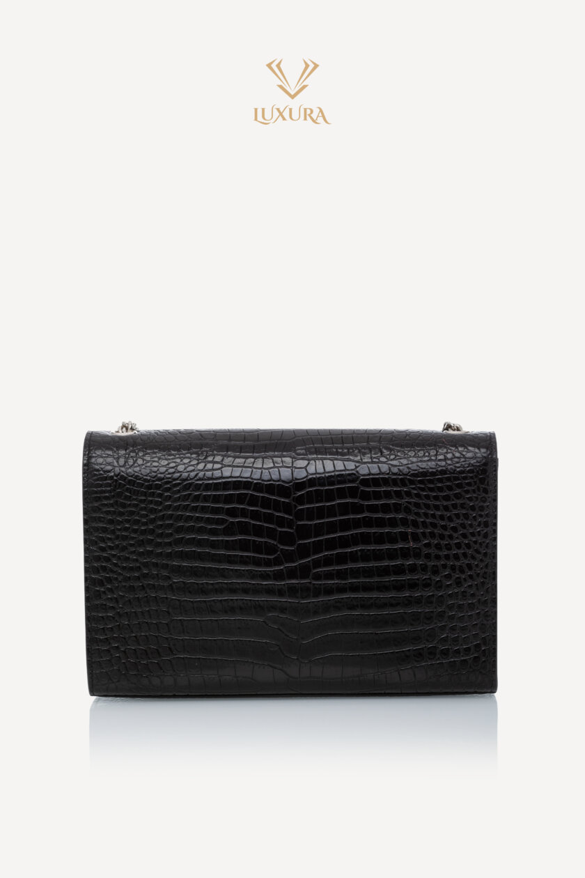 <span style="font-size: 10px; color: rgb(101, 101, 101);letter-spacing: .15em;">BEST DEAL</span><br><strong> SAINT LAURENT </strong><br><div style="margin-top:10px; font-size:16px;">Crocodile Embossed Medium Classic Monogram Kate Tassel Satchel Black</div><br> - Image 6