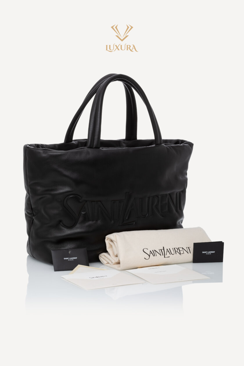 <span style="font-size: 10px; color: rgb(101, 101, 101);letter-spacing: .15em;">BEST DEAL</span><br><strong> SAINT LAURENT </strong><br><div style="margin-top:10px; font-size:16px;">Tote In Nappa Lambskin Black</div><br> - Image 2
