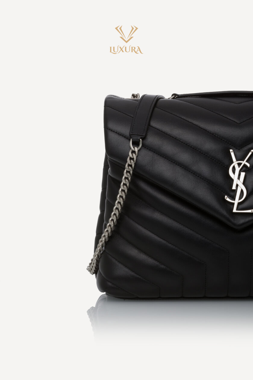 <span style="font-size: 10px; color: rgb(101, 101, 101);letter-spacing: .15em;">BEST DEAL</span><br><strong> SAINT LAURENT </strong><br><div style="margin-top:10px; font-size:16px;"> Calfskin Y Quilted Monogram Medium Loulou Chain Satchel Black </div><br> - Image 10