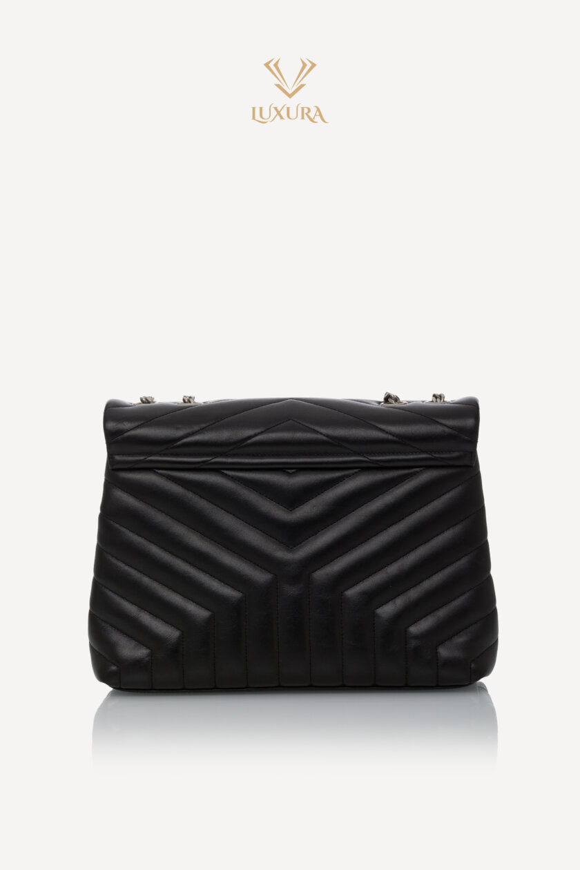 <span style="font-size: 10px; color: rgb(101, 101, 101);letter-spacing: .15em;">BEST DEAL</span><br><strong> SAINT LAURENT </strong><br><div style="margin-top:10px; font-size:16px;"> Calfskin Y Quilted Monogram Medium Loulou Chain Satchel Black </div><br> - Image 7