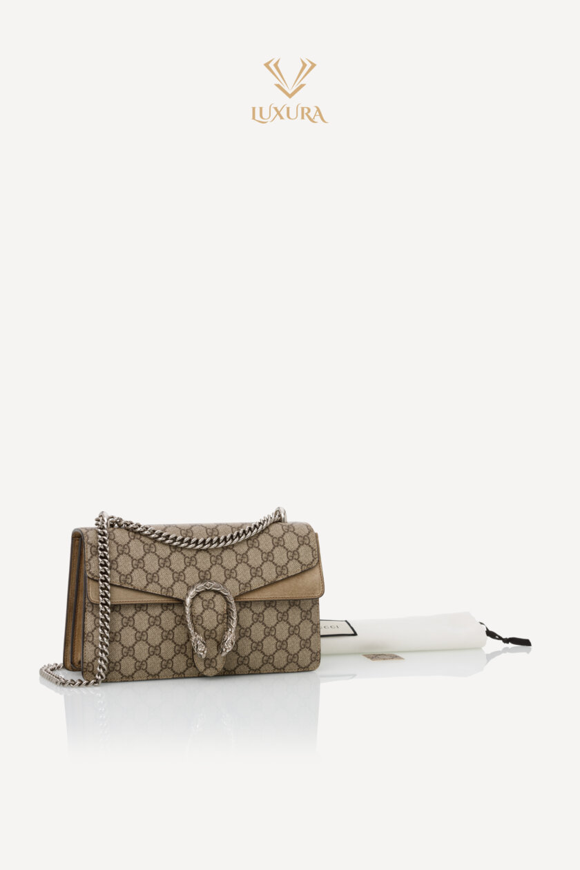 <span style="font-size: 10px; color: rgb(101, 101, 101);letter-spacing: .15em;"> BEST DEAL</span><br><strong> GUCCI </strong><br><div style="margin-top:10px; font-size:16px;"> Dionysus Medium Shoulder Bag Beige Ebony GG Supreme</div><br> - Image 2