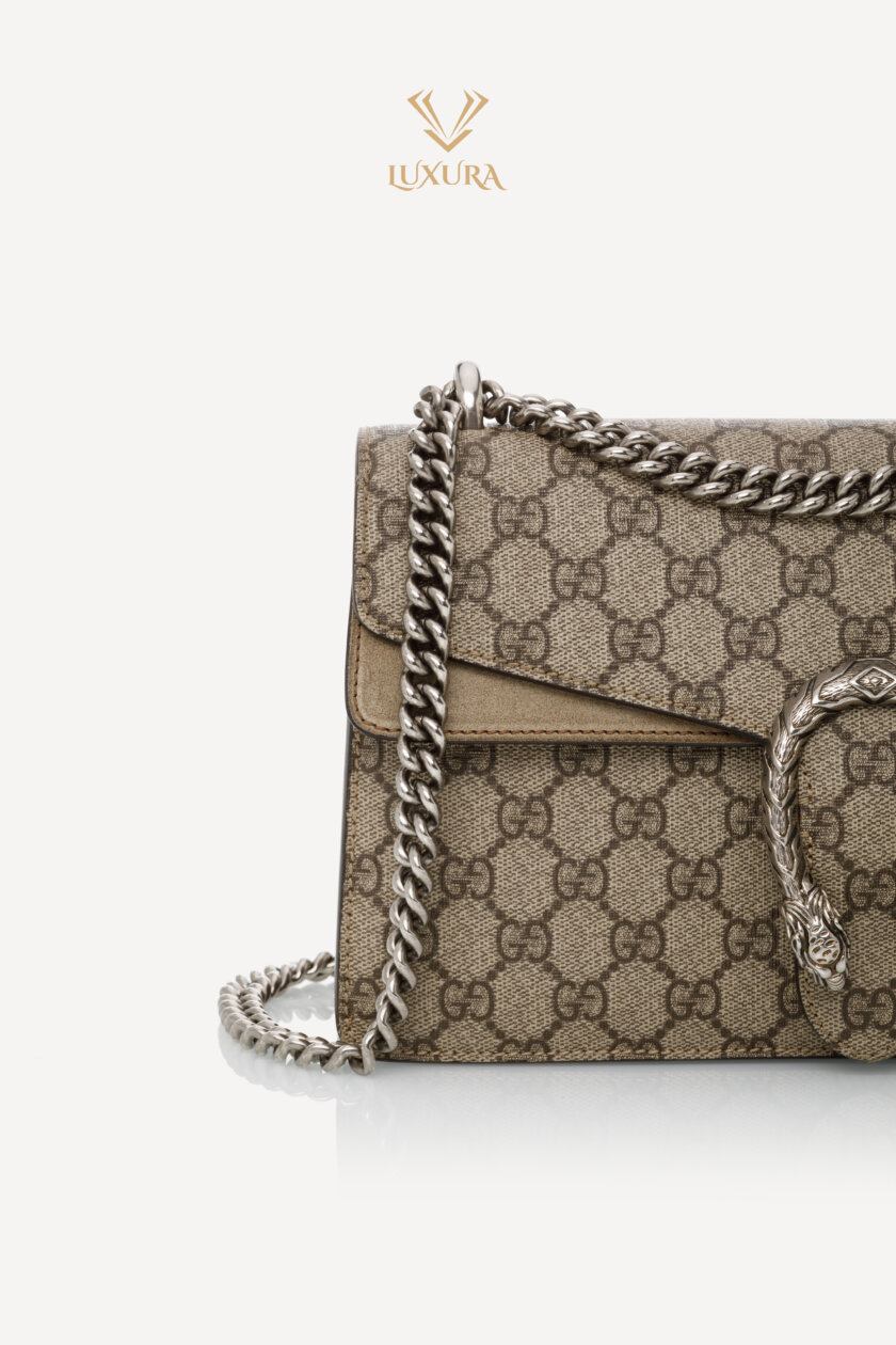<span style="font-size: 10px; color: rgb(101, 101, 101);letter-spacing: .15em;"> BEST DEAL</span><br><strong> GUCCI </strong><br><div style="margin-top:10px; font-size:16px;"> Dionysus Medium Shoulder Bag Beige Ebony GG Supreme</div><br> - Image 10