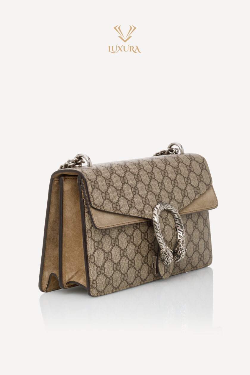 <span style="font-size: 10px; color: rgb(101, 101, 101);letter-spacing: .15em;"> BEST DEAL</span><br><strong> GUCCI </strong><br><div style="margin-top:10px; font-size:16px;"> Dionysus Medium Shoulder Bag Beige Ebony GG Supreme</div><br> - Image 3