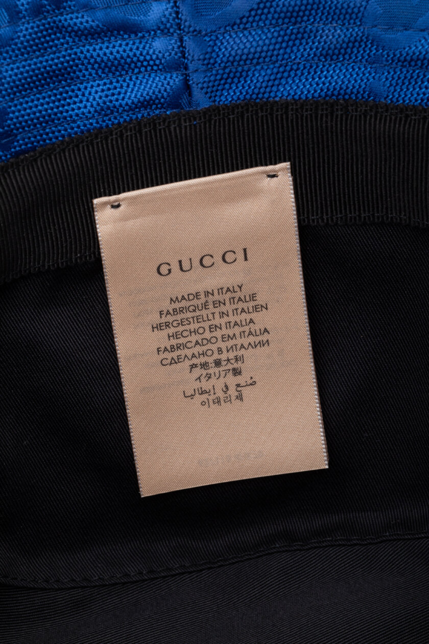 <span style="font-size: 10px; color: rgb(101, 101, 101);letter-spacing: .15em;">BEST DEAL</span><br><strong> GUCCI </strong><br><div style="margin-top:10px; font-size:16px;">Econyl Nylon Monogram Bucket Hat Blue</div><br> - Image 10