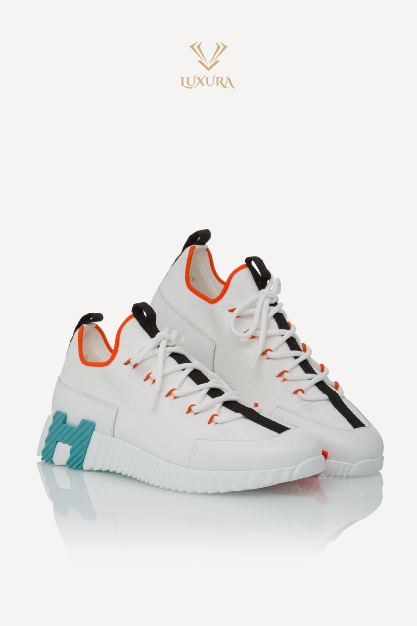 <span style="font-size: 10px; color: rgb(101, 101, 101);letter-spacing: .15em;">HARD TO FIND</span><br><strong> HERMES </strong><br><div style="margin-top:10px; font-size:16px;"> Lift Slip-on Sneaker Multicolore Blanc 38</div><br> - Image 3