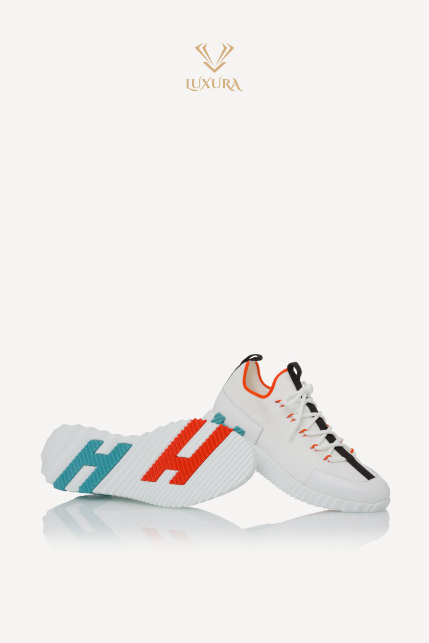 <span style="font-size: 10px; color: rgb(101, 101, 101);letter-spacing: .15em;">HARD TO FIND</span><br><strong> HERMES </strong><br><div style="margin-top:10px; font-size:16px;"> Lift Slip-on Sneaker Multicolore Blanc 38</div><br> - Image 16