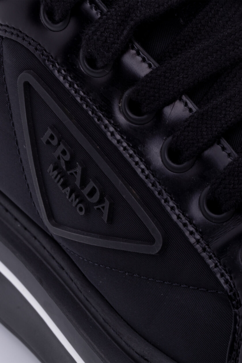 PRADA High Top Tonal Panel Sneakers 37.5