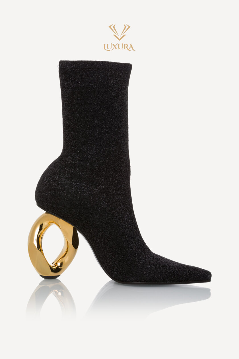 <span style="font-size: 10px; color: rgb(101, 101, 101);letter-spacing: .15em;">HARD TO FIND</span><br><strong> JW ANDERSON </strong><br><div style="margin-top:10px; font-size:16px;"> Chain Heel Sock Boots 35 </div><br> - Image 8