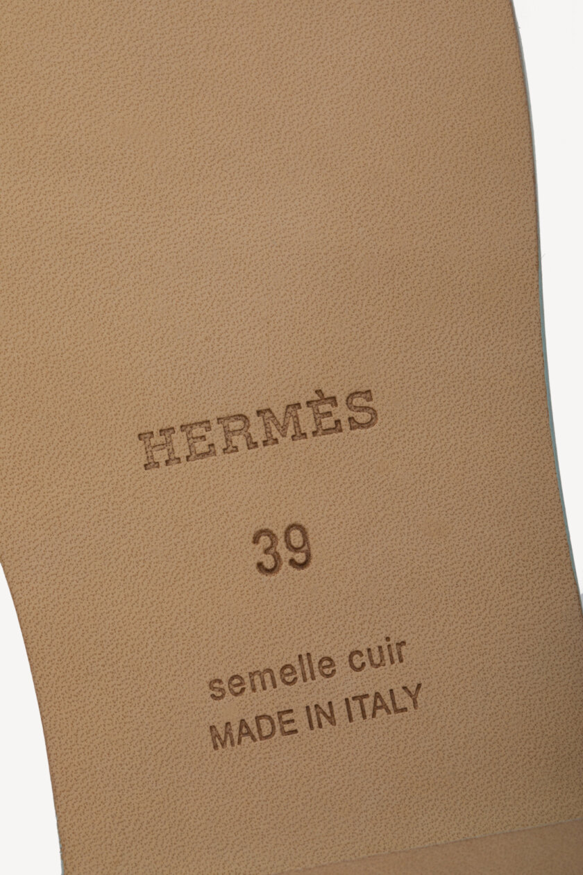 Incaltaminte | HERMES Oran Sandals Bleu Brume 39 ( true size 38 )