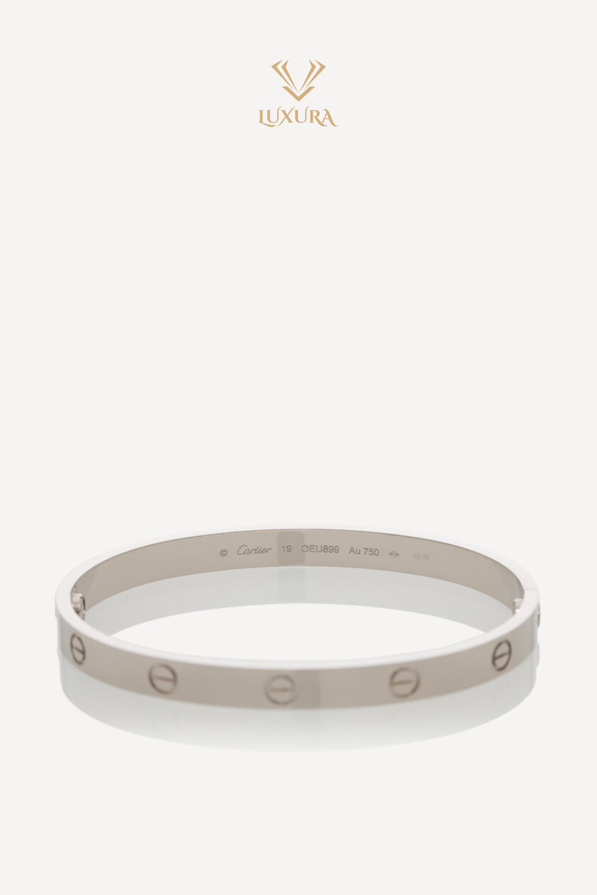 <span style="font-size: 10px; color: rgb(101, 101, 101);letter-spacing: .15em;">BEST DEAL</span><br><strong> CARTIER </strong><br><div style="margin-top:10px; font-size:16px;"> Love Bracelet Classic Model White Gold 19 </div><br> - Image 10