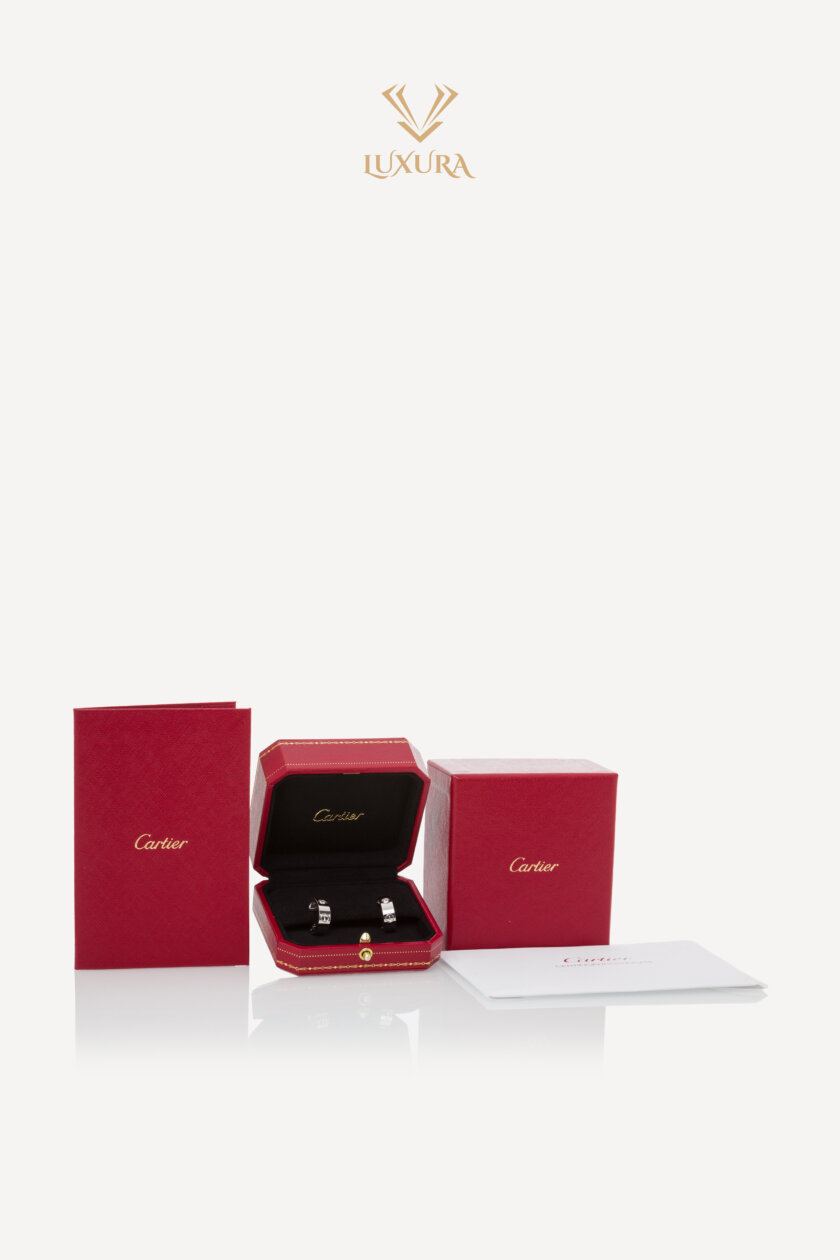 <span style="font-size: 10px; color: rgb(101, 101, 101);letter-spacing: .15em;">HARD TO FIND</span><br><strong> CARTIER </strong><br><div style="margin-top:10px; font-size:16px;"> Love Hoop Earrings Classic Model 2 Diamonds White Gold </div><br> - Image 2