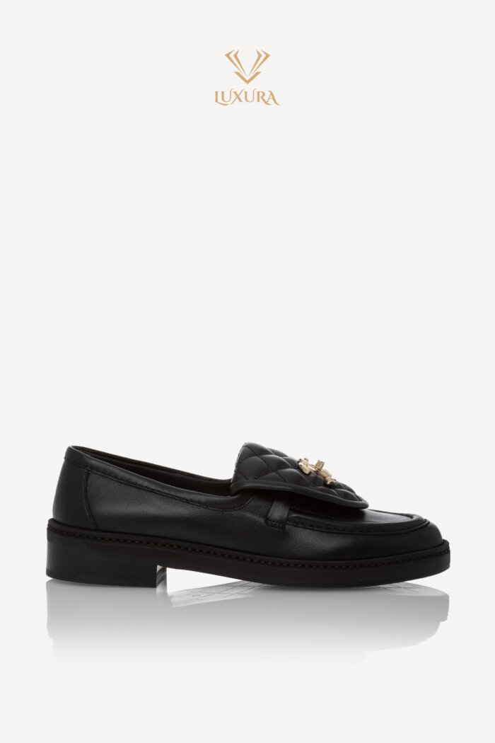 Incaltaminte | CHANEL Black Leather Turnlock Loafers 35