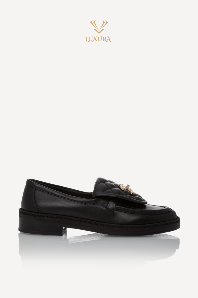 Incaltaminte | CHANEL Black Leather Turnlock Loafers 35