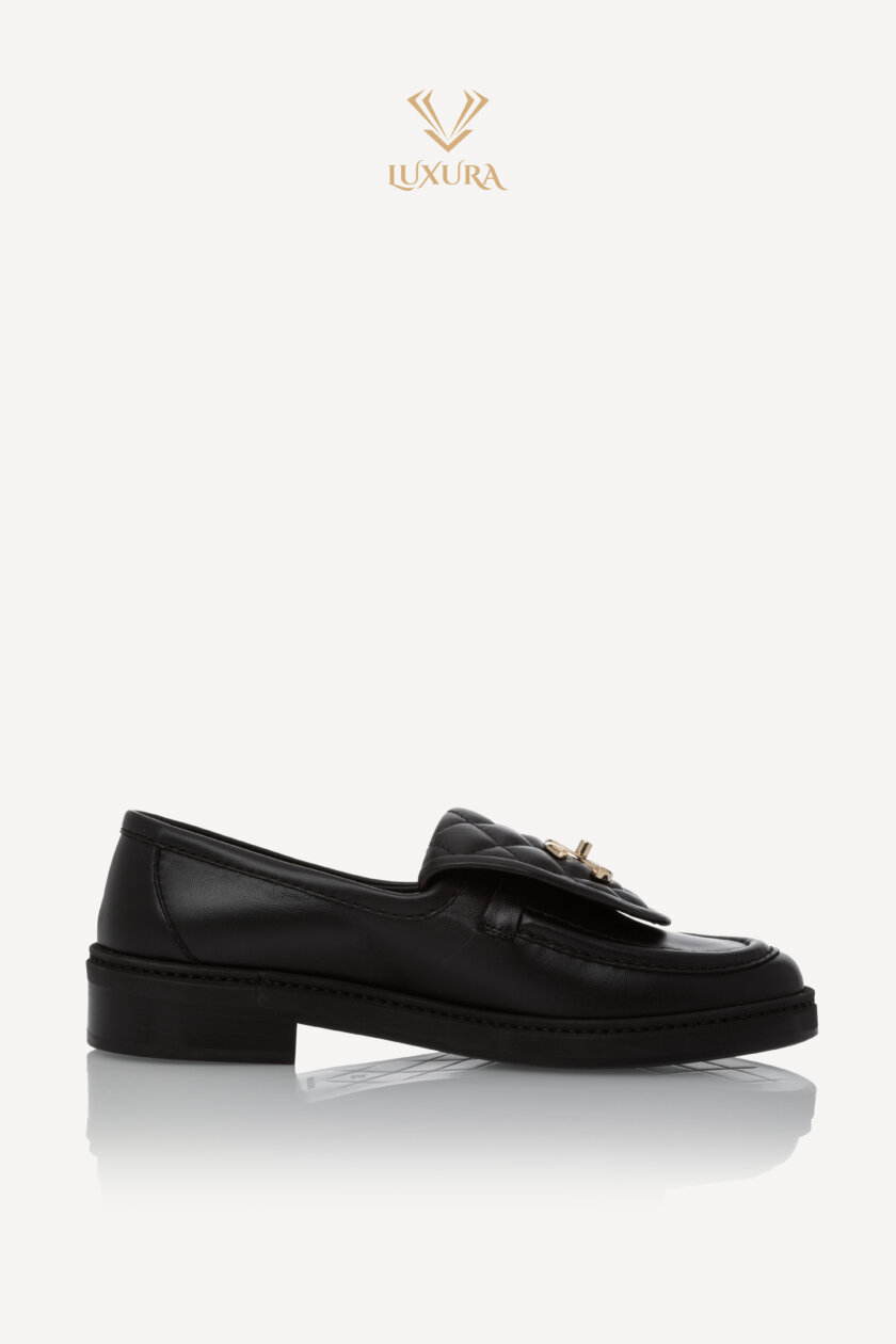 Incaltaminte | CHANEL Black Leather Turnlock Loafers 35